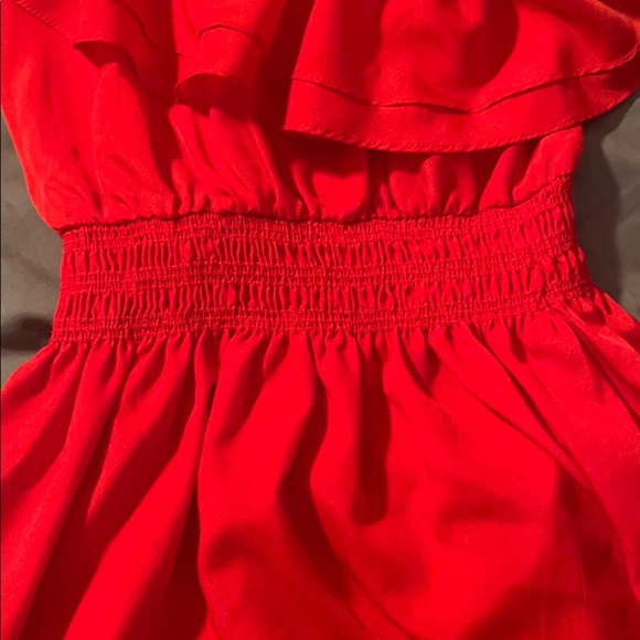 One shoulder flirty red dress - Picture 3 of 4